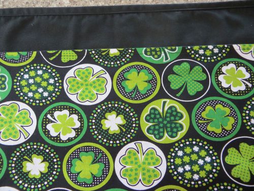 St Patricks Day Shamrock Circles 3 Pocket/Waist/Waitress apron