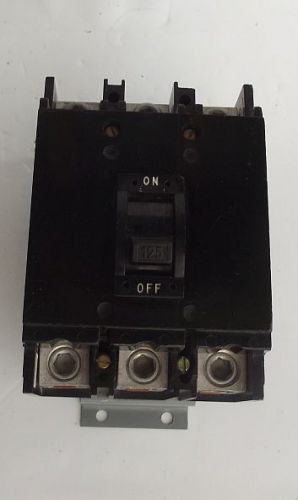 Square d q2l3125 circuit breaker 125 amps 240 volts 3 poles new w/ bracket for sale