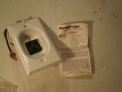 White PERFECT LINE CR53U Clock Hanger Outlet Plate