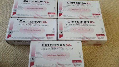 Criterion powder free latex glove 500 ct Medium examination non sterile gloves