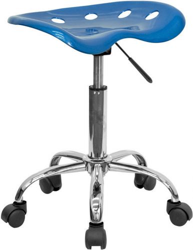 Flash furniture vibrant tractor seat and stool bright blue for sale