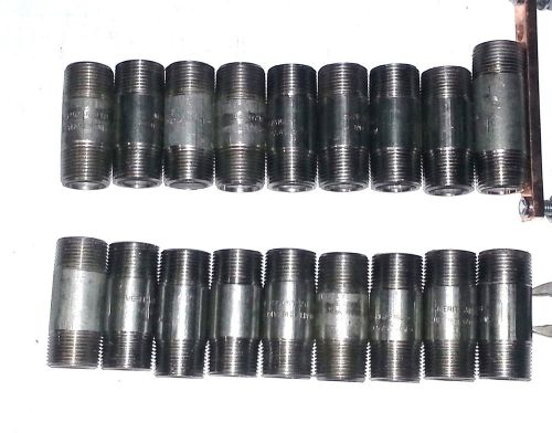 Lot 18 New 3/4&#034; THREADED STAINLESS STEEL 316 PIPE NIPPLES 2.5&#034; 2 1/2&#034; long