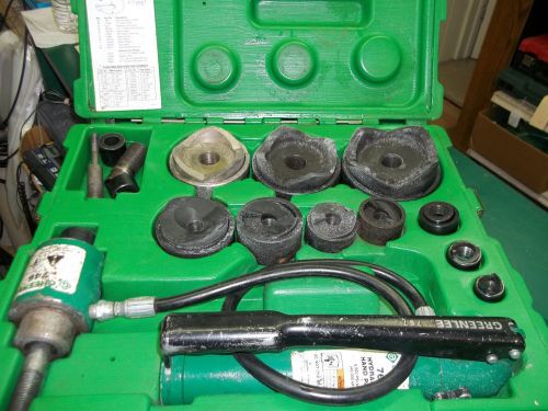 GREENLEE SLUGBUSTER KNOCKOUT PUNCH AND HYDRAULIC DRIVER SET 746 RAM 767 PUMP