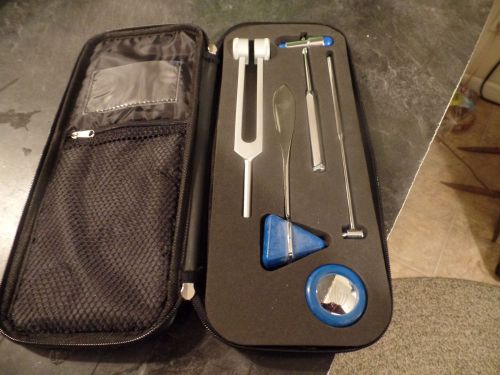 medical equipment reflex hammer, tuning folk and other pieces in case
