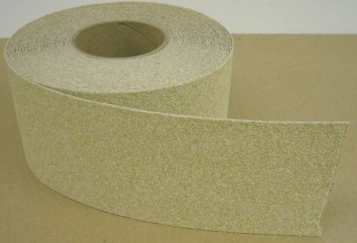 2&#034; x 8&#039; roll beige abrasive non skid anti slip safety tape grit grip safe step for sale