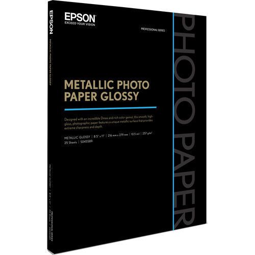 Epson S045591 Metallic Photo Paper Glossy 17&#034; x 22&#034; 25 Sheets