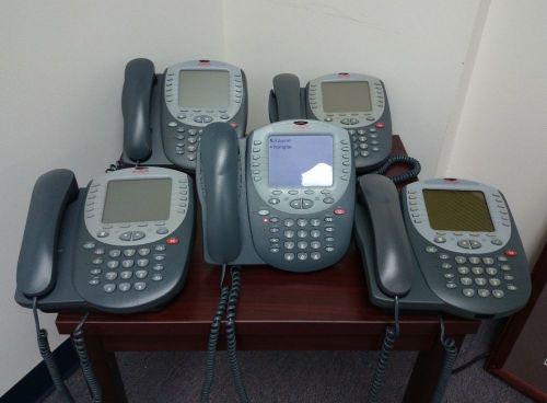 Avaya 4621SW IP VoIP Business Office Telephones Bulk Lot of 5 w/ Ethernet Cables
