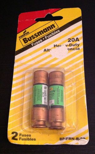2 bussman frn-r-20  20a 250vac  fuse new in package unused for sale