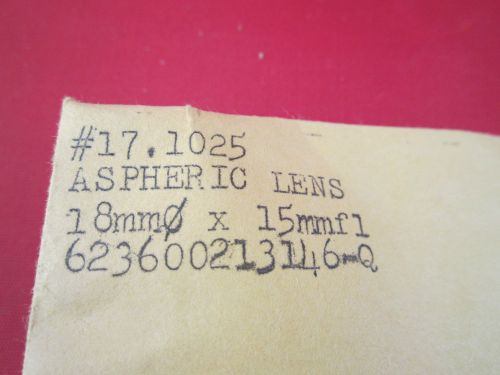 ROLYN ASPHERIC LENS 18 mm Diameter 15 mm Focal Length LASER OPTICS