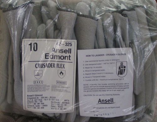 Ansell Edmont Crusader Flex 42-325 Heat Resistant Gloves Nitrile LOT of 11 Pair