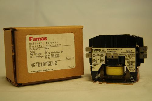 Furnas 45fd10agll2 definite purpose magnetic contactor 35 50 amp 1 pole 240v for sale