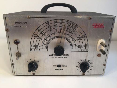 EICO Electronic Instrument Audio Generator Sine &amp; Square Wave Model 377 Vintage