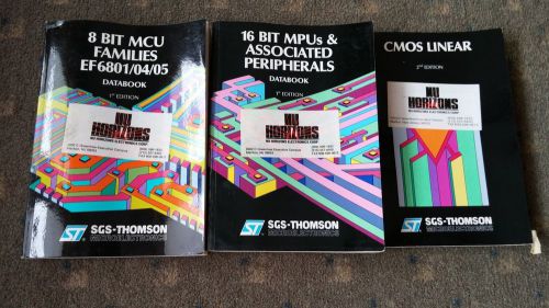 3 DATA BOOKS SGS-THOMSON 8 BIT 16 BIT MCU FAMILIES, CMOS LINEAR - 1989 - 1990