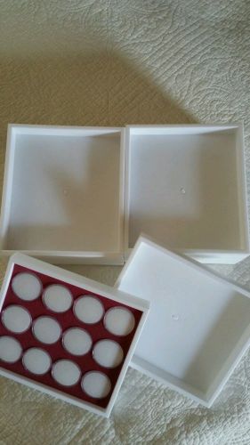 (10) Jewelry Trays - Stackable - White