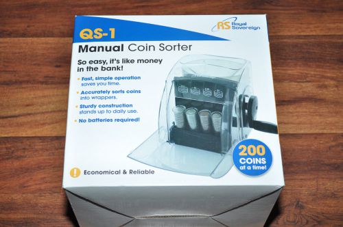 Brand New Royal Sovereign 200 coin Manual Portable Sorter save money bank change