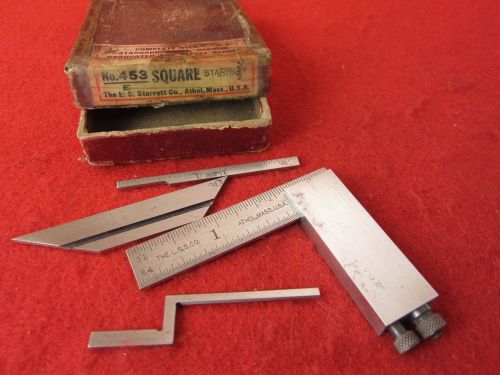 Starrett no.453 diemakers square w/4 blades &amp; orig box for sale