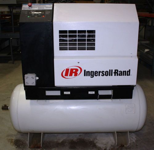 INGERSOLL-RAND 25HP MDL SSR-EP25 ROTARY SCREW AIR COMPRESSOR 120 GAL TANK