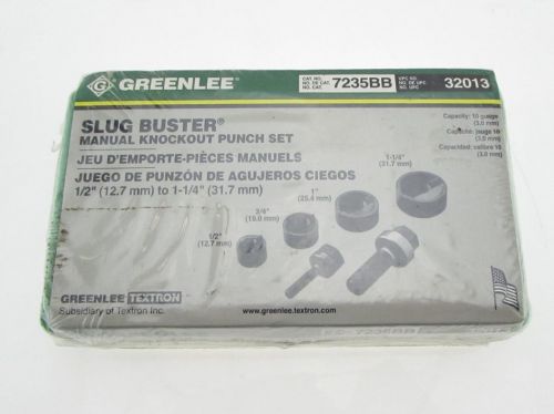 Nip greenlee textron slug buster knockout 7235bb punch &amp; die set with case for sale