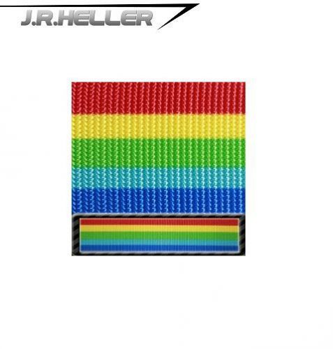 1&#039;&#039; polyester webbing (multiple patterns) usa made!- rainbow -1 yard for sale