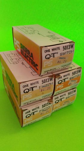 Q-T 15A 120/277V  White 3-Way Switch Sierra Electric 5013W - Made in USA -5 Lot