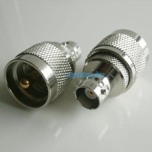 10PcsUHF male plug to BNC female jack RF coaxial adapter connector