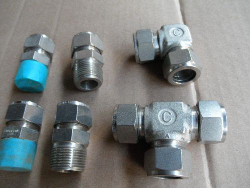 Swagelok crawford 316 3/4 tee elbow connector compression  npt for sale