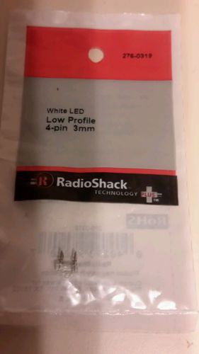 RadioShack® WHITE  LED Bulb Low Profile 4 pin 3mm  Model: 276-0319