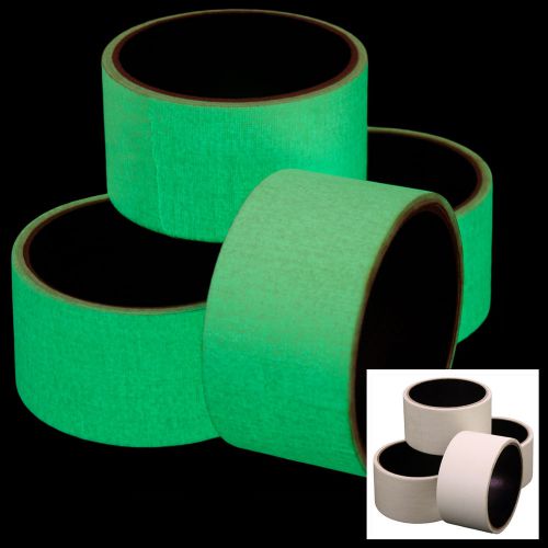 4 rolls glow in the dark glowing duct tape kids diy craft repairs 2&#034;x10&#039;/roll for sale