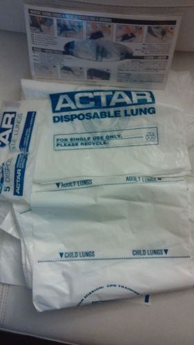 Large Lot of Disposable Lungs for Actar 911 Adult/Child &amp; Infant Manikins