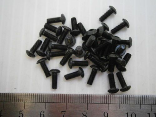 M3 8MM button butt soc cap steel alloy black ox machine screw Lot of 100 #1491