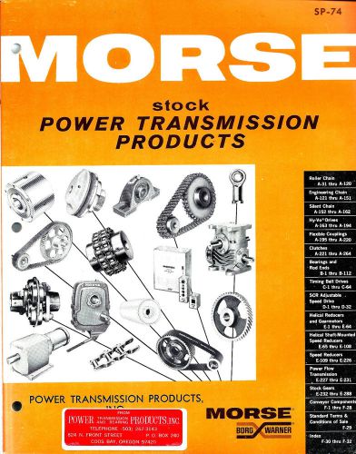 1974 MORSE STOCK POWER TRANSMISSION PRODUCTS CATALOG SP-74
