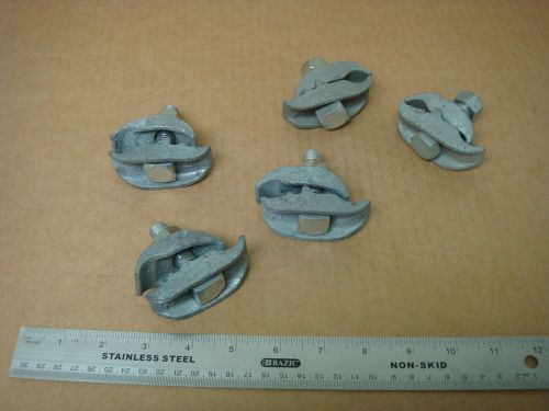 1/2&#034; parallel type conduit clamps malleable metal set of 5 nos for sale