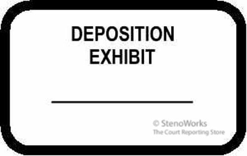 Deposition exhibit labels stickers white  492 per pack for sale