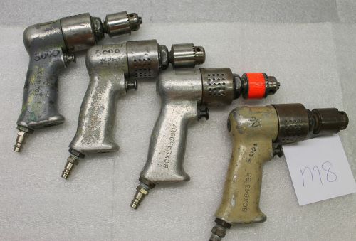 M8- Rockwell Tools 4 Pcs 5000 RPM Pneumatic Air Drill With 1/4&#034; Chuck Aircraft