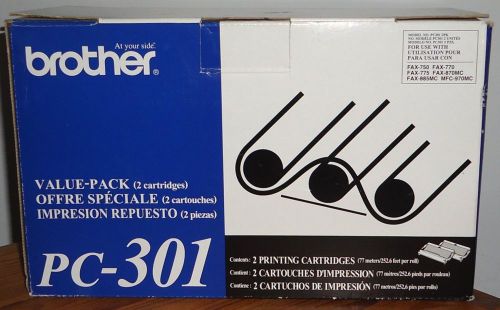 NIB Brother 2-Pack PC-301 Fax Print Cartridges For 750,770,775,870MC,885MC,970MC