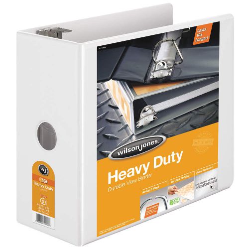 Heavy duty binder, view, d-ring, 5in, white w385-50wapp for sale