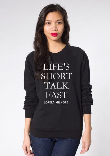 Lorelai Gilmore &#034;Life&#039;s Shirt Talk Fast&#034; Gilmore Girls