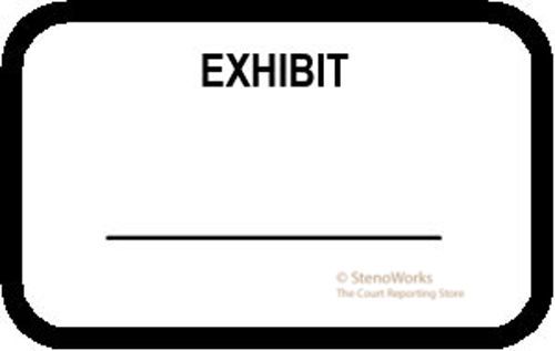 EXHIBIT Labels Stickers White  492 per pack