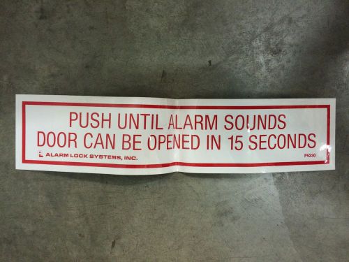Big Alarm Lock Sticker for Door (Push Until Alarm Sounds...)