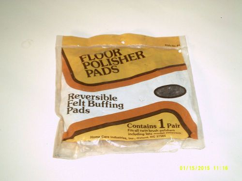 HOME CARE FLOOR POLISHER PADS REVERSIBLE FELT BUFFING PADS  1 PAIR PER  STYLE 61