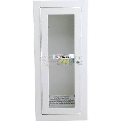 Potter roemer 7008-a white semi recessed fire extinguisher cabinet for sale