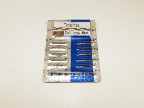 Dental Diamond Burs Conical Trunk Fine Lab TR-25F FG Set /1 Pack 10 Pcs TORINO