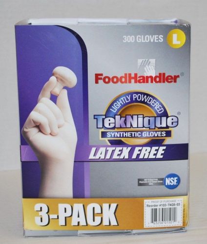 TekNique Food Handler Powder Free Gloves, 3/100 ct