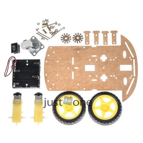 2WD Motor Smart Robot Car Chassis Kit Speed Encoder Battery Box For Arduino 1:48