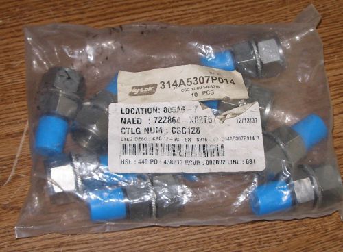 Hy-lok csc 128 12-8u sae ms male connector 10 px 314a5307p014 12-8u-s316-kb for sale