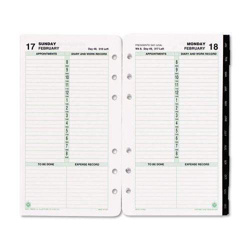 Dated One-Page-per-Day Organizer Refill, January-December, 3-3/4 x 6-3/4, 2015