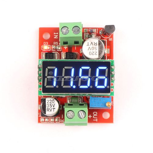 Lm2596 dc buck converter blue led voltmeter  voltage monitor 3.2-40v to 1.23-37v for sale