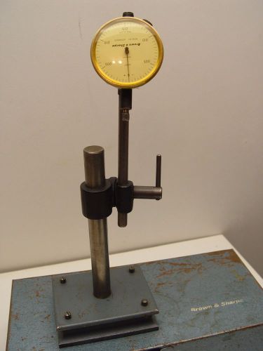 Brown and Sharpe 8236-311 .075 Range Dial indicator with stand + case machinist