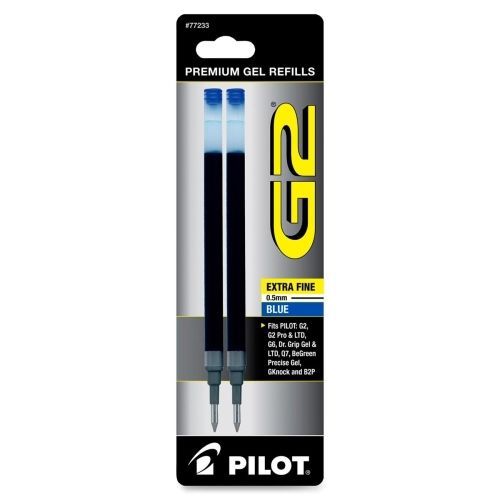 Pilot G2 Gel Ink Refill - 0.50 mm - Blue - 2 / Pack - PIL77233