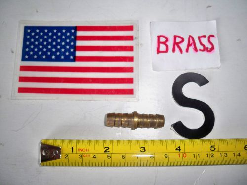 Solid Brass Barb Fitting 3/8&#034;  X 3/8&#034; Hose ID  Coupling Air Fuel Water  MADE USA